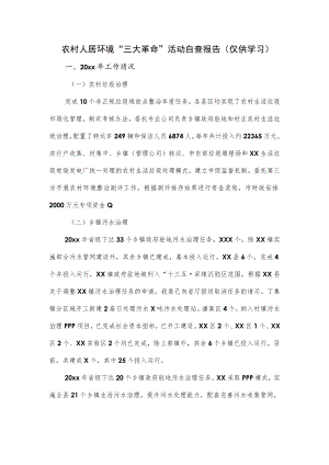 农村人居环境“三大革命”活动自查报告.docx