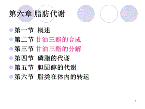 生物化学——脂代谢.ppt