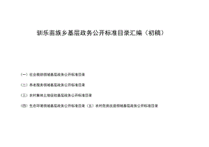 驯乐苗族乡基层政务公开标准目录汇编初稿.docx