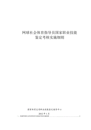 网球社会体育指导员国家职业技能.docx
