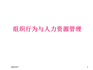 组织行为与人力资源...ppt