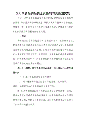 XX镇食品药品安全责任制与责任追究制.docx