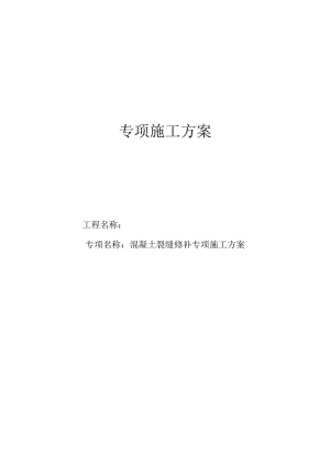 混凝土裂缝修补专项施工方案.docx