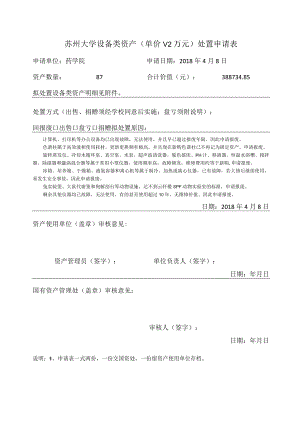 苏州大学设备类资产单价＜2万元处置申请表.docx