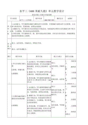 400米耐久跑 教学设计 .docx