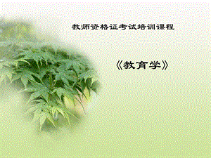 教师资格证考试培训课程.ppt