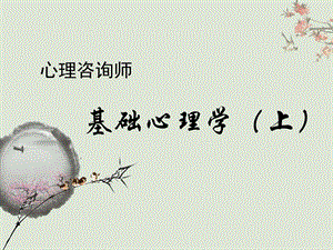 心理咨询师基础心理学上.ppt