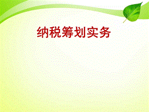 纳税筹划实务个人所得税.ppt