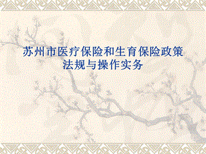 苏州市医疗保险和生育保.ppt
