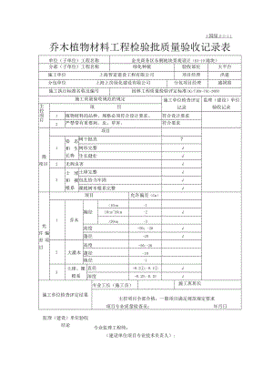 3.5园2-1-1乔木植物材料工程检验批质量验收记录表.docx