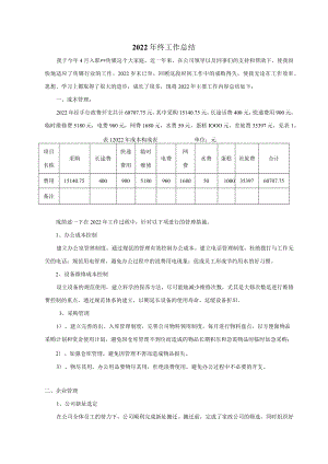 2022年行政人事专员年度工作总结.docx