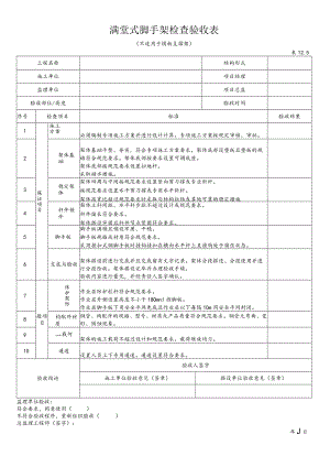 12.5 满堂式脚手架检查验收表.docx