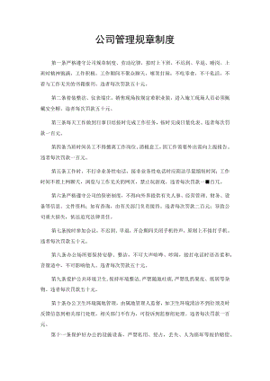 公司管理规章制度.docx