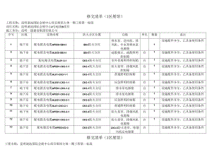 三区地下一层移交清单.docx