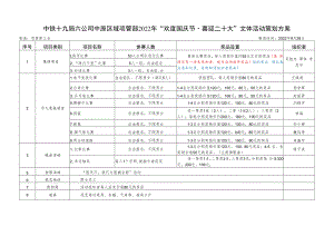 中铁十九局六公司中原区域项管部2022年“欢度国庆节 喜迎二十大”集体生日活动策划方案.docx