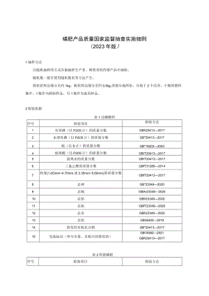 58 磷肥产品质量国家监督抽查实施细则（2023年版）.docx