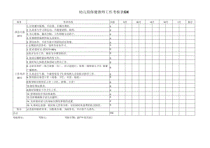 保健老师工作考核表表模板.docx