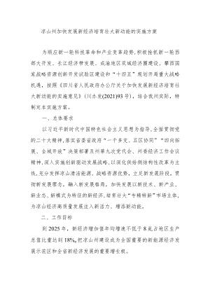 凉山州加快发展新经济培育壮大新动能的实施方案.docx