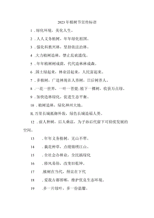 学校2023年植树节活动宣传标语 精编（合计4份）.docx