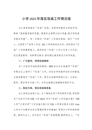 小学2023年落实双减工作情况报四篇.docx