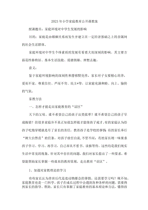 市区2023年幼儿园家庭教育公开课教案 （精编7份）.docx