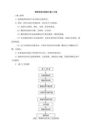 喷淋系统安装部分施工方案.docx