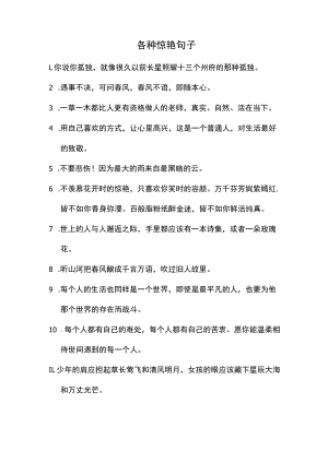 各种惊艳句子.docx