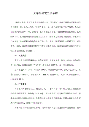 大学生村官工作总结范文模板.docx