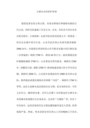古树名木的养护管理.docx