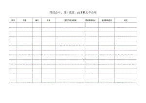 图纸会审、设计变更、技术核定单台账.docx