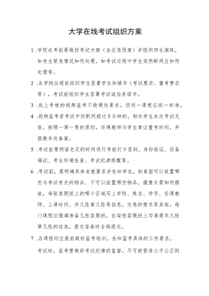 大学在线考试组织方案.docx