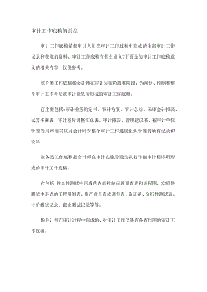 审计工作底稿的类型.docx