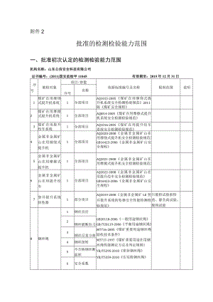 山东公信-甲级资质检测范围.docx