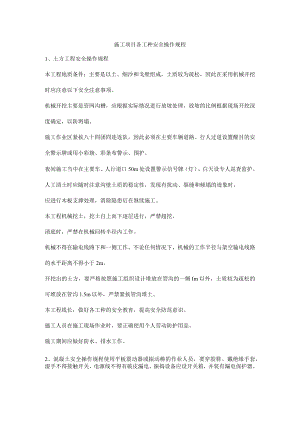 施工项目各工种安全操作规程.docx
