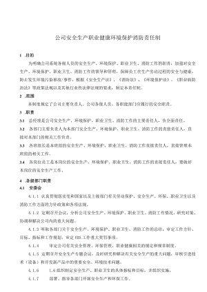 某公司安全、环境、职业健康管理责任制.docx