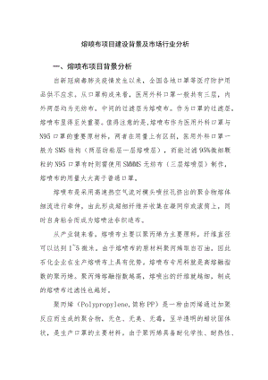 熔喷布项目建设背景及市场行业分析.docx