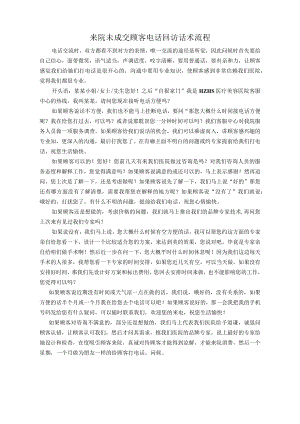 医美来院未成交顾客回访话术流程.docx