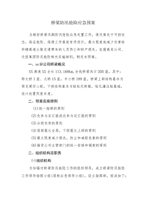 桥梁防汛抢险应急预案.docx