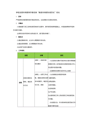 学校运营市场营销手册实施推进市场招生规范化优化.docx
