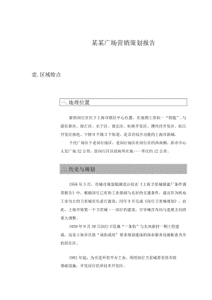 某某广场营销策划报告.docx