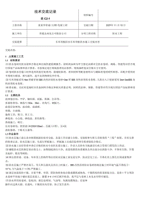 车库顶板防水技术交底模板.docx
