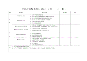 生活垃圾发电项目试运日计划模板.docx
