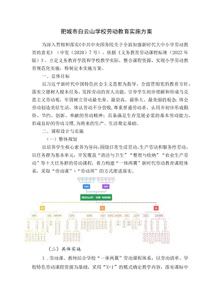 肥城市白云山学校劳动教育实施方案.docx