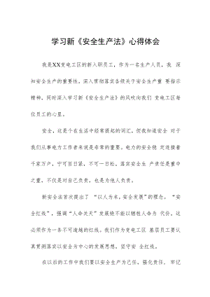 直流运维人员学习新《安全生产法》心得体会10篇.docx