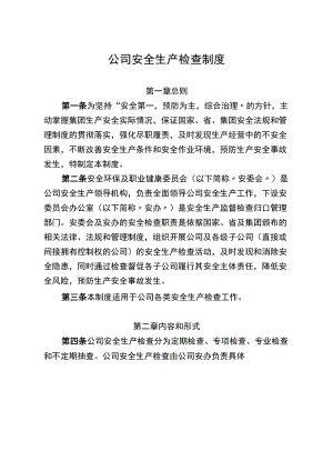 公司安全生产检查制度.docx