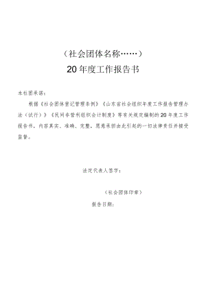 社会团体名称……20年度工作报告书.docx