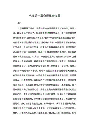 毛概第一章心得体会多篇.docx