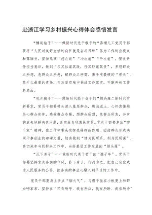 2023赴浙江学习乡村振兴心得体会感悟发言.docx