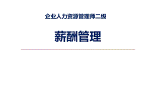 企业人力资源管理师二级薪酬管理.pptx