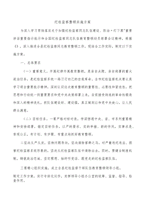 纪检监察整顿实施方案.docx